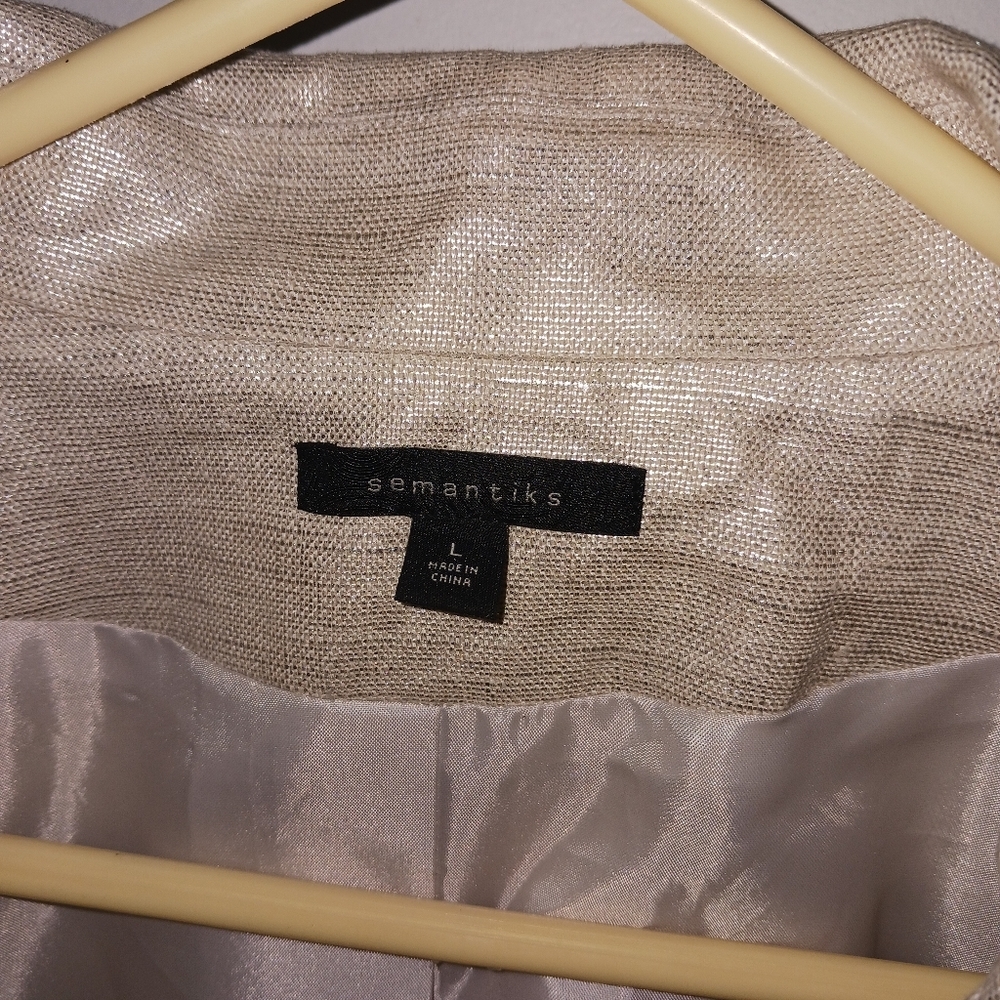 Brand NEW Semantiks linen metallic silver blazer - Picture 5 of 16